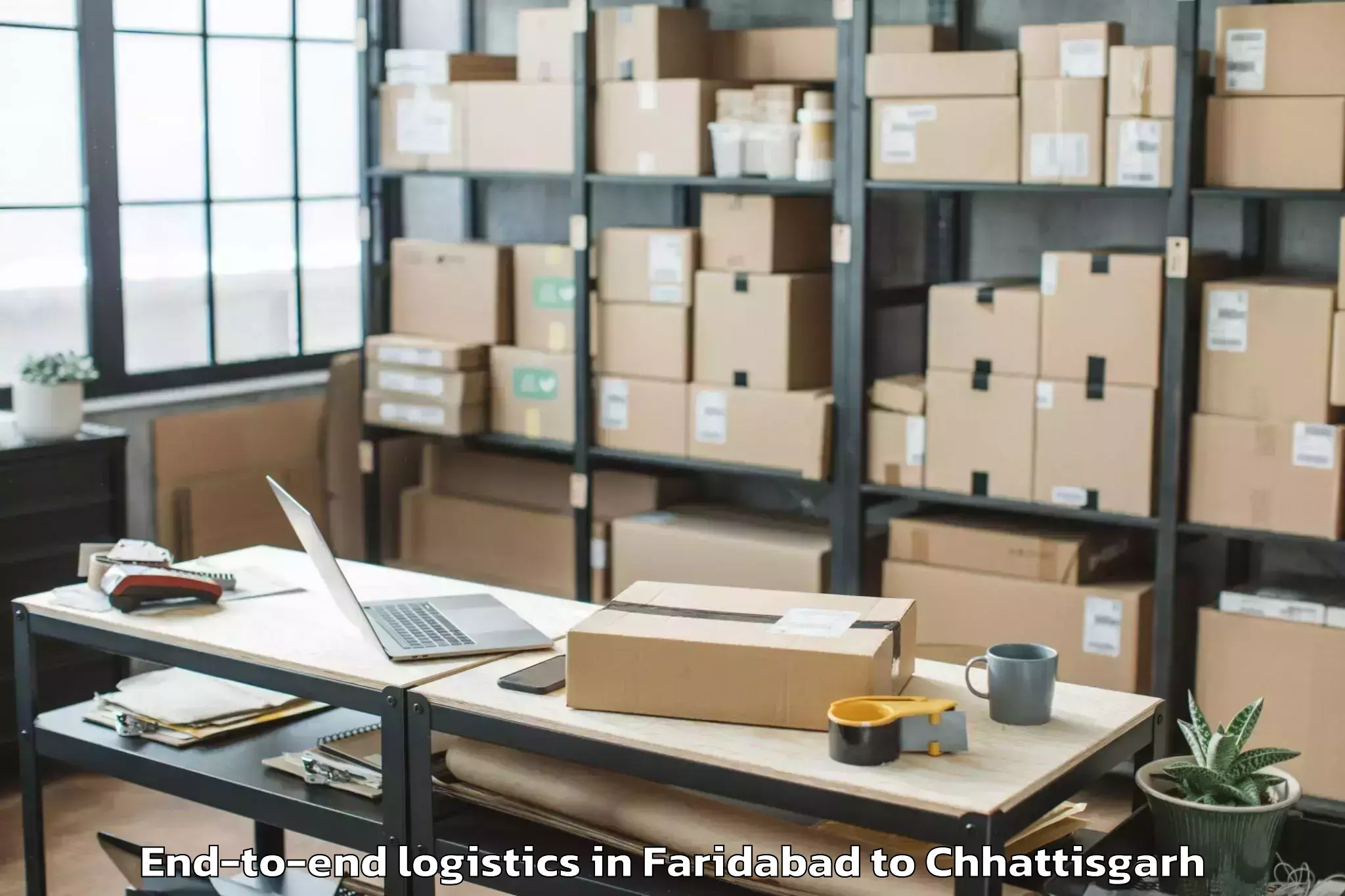 Affordable Faridabad to Rajnandgaon End To End Logistics